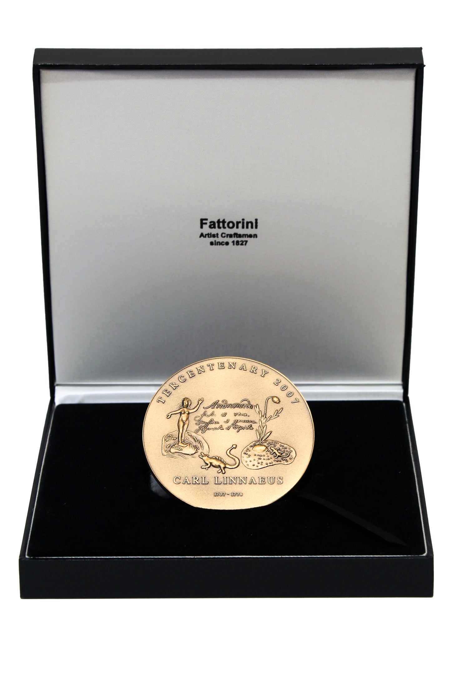 Bronze tercentenary medal in black gift box