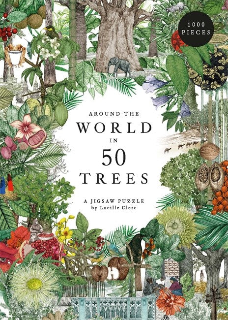 Around the World in 50 Trees 1000 piece jigsaw puzzle front cover